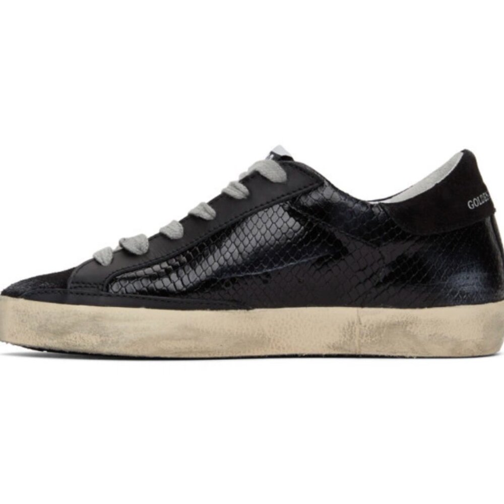 Golden Goose Black Python Superstar Sneakers - image 3